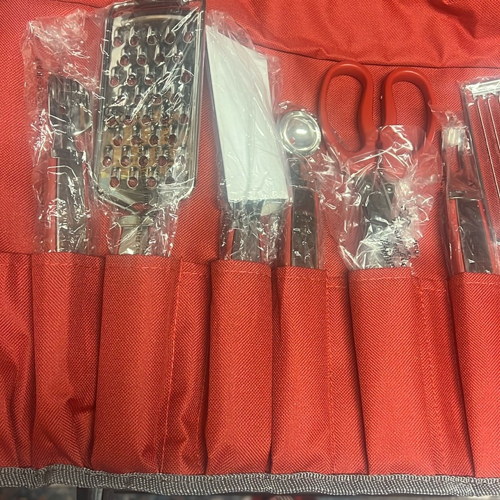 Wolfgang Puck 10 Piece Kitchen Prep and Garnishing Set New Carrying Pouch Handle